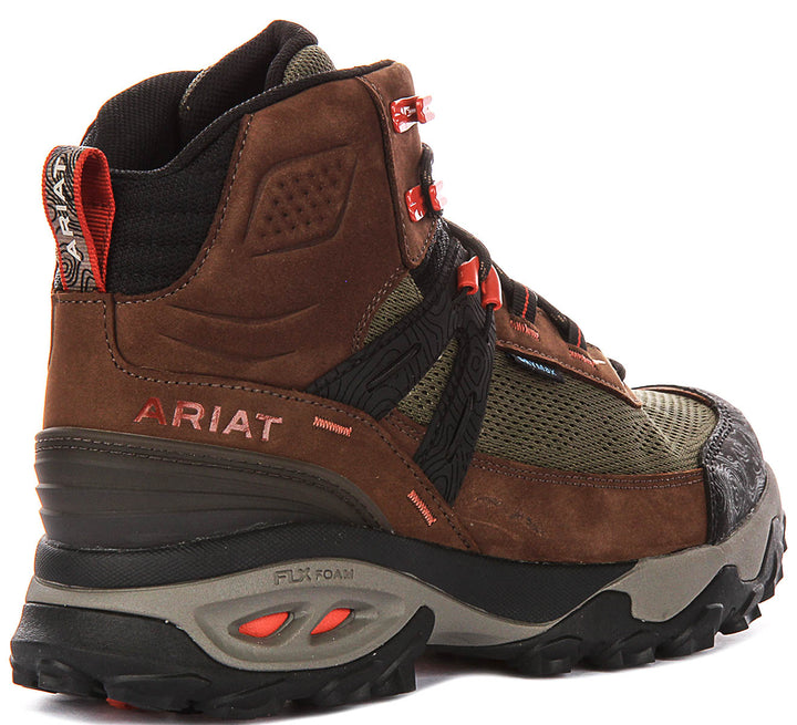 Ariat Traverse Mid In Brown Olive For Men