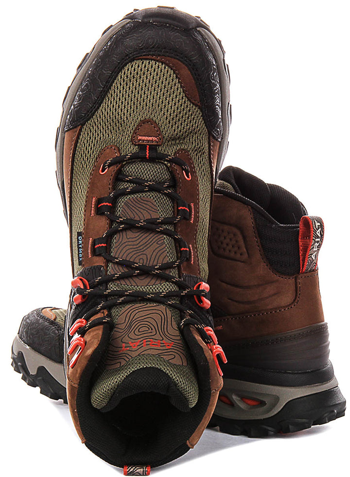 Ariat Traverse Mid In Brown Olive For Men