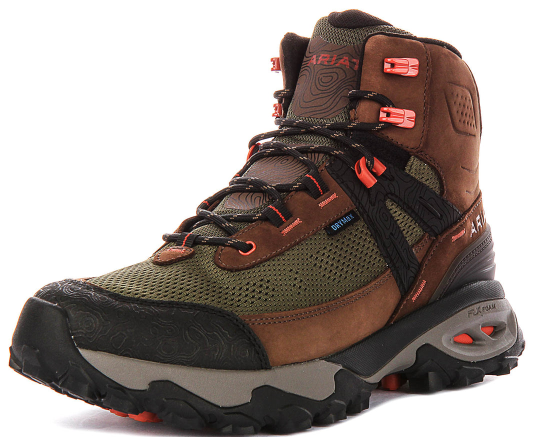 Ariat Traverse Mid In Brown Olive For Men