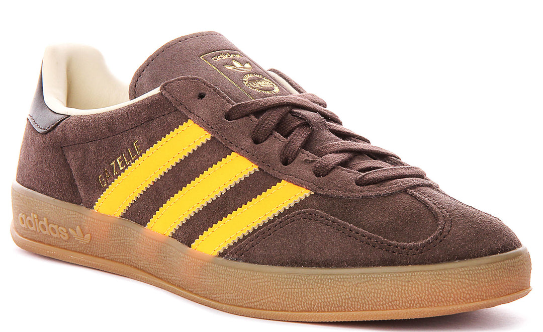 Adidas Gazelle Indoor In Brown Orange For Men