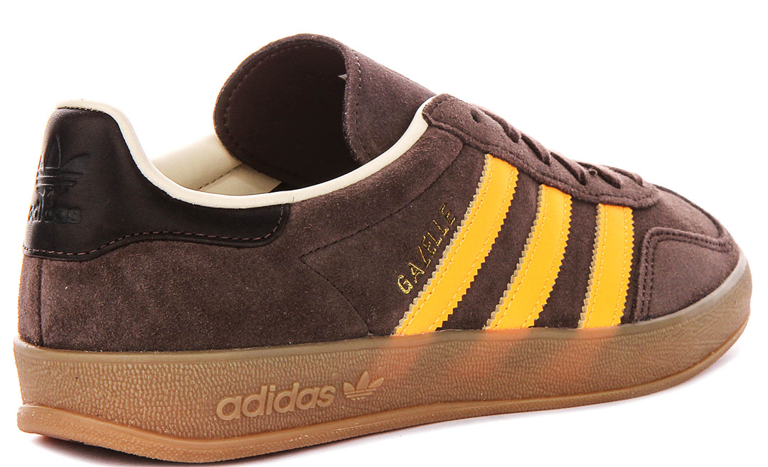 Adidas Gazelle Indoor In Brown Orange For Men