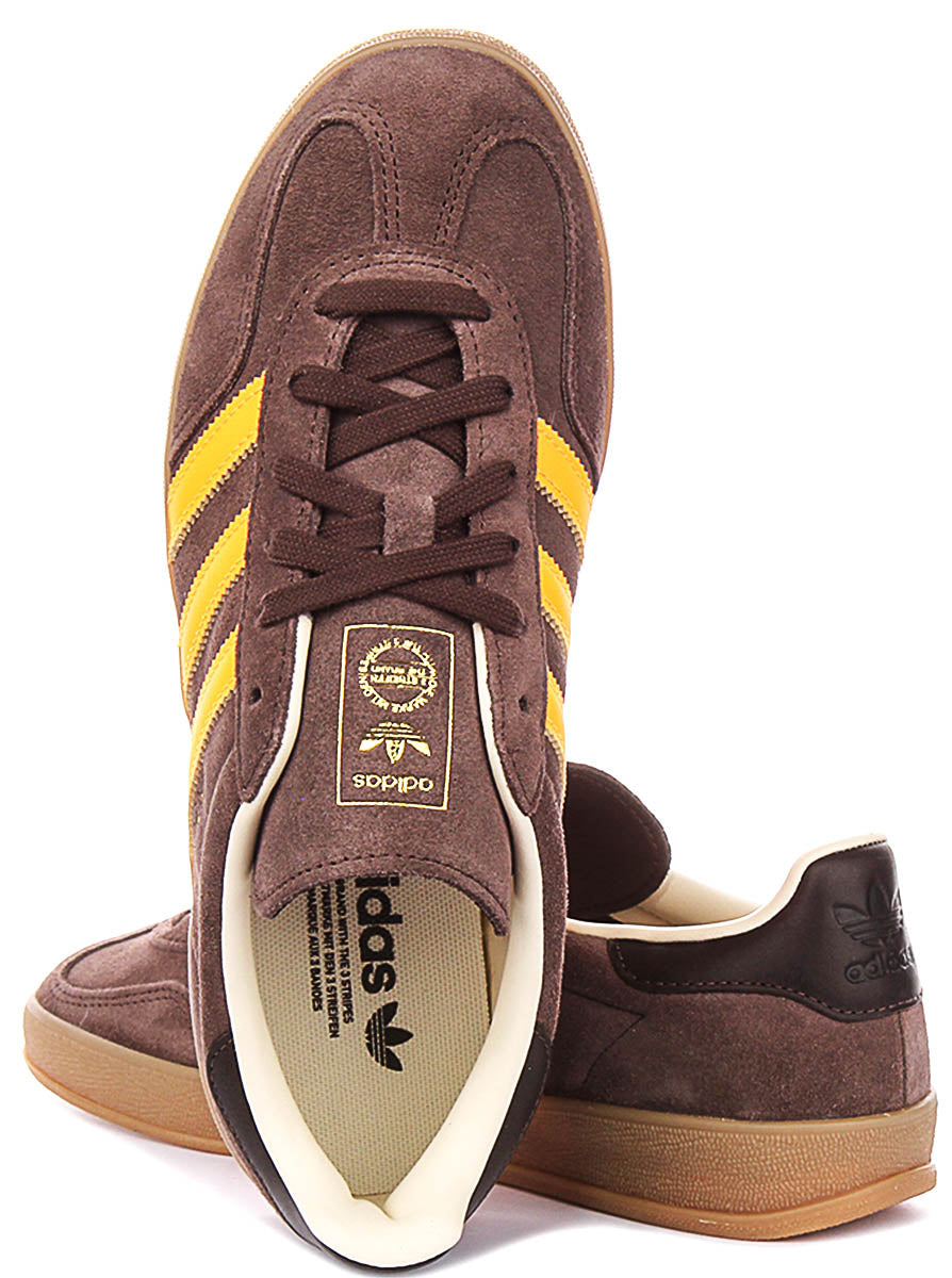 Adidas Gazelle Indoor In Brown Orange For Men