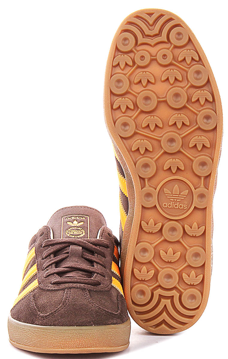 Adidas Gazelle Indoor In Brown Orange For Men