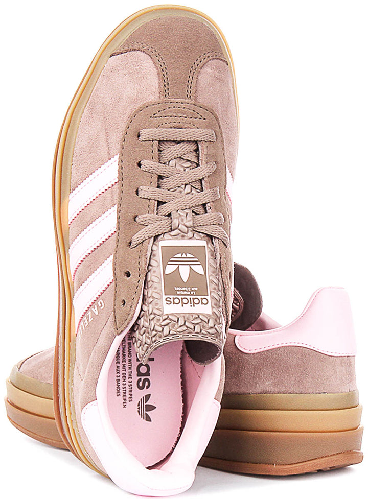 Adidas Gazelle Bold W In Brown Pink For Women