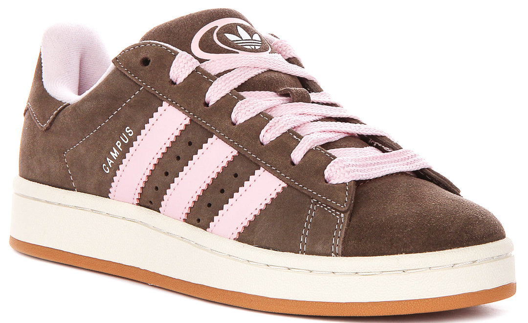 Adidas Campus 00S J In Brown Pink For Junior | Lace Up Trainers 4feetshoes Adidas Campus 00S J In Brown Pink For Junior | Lace Up Trainers 4feetshoes