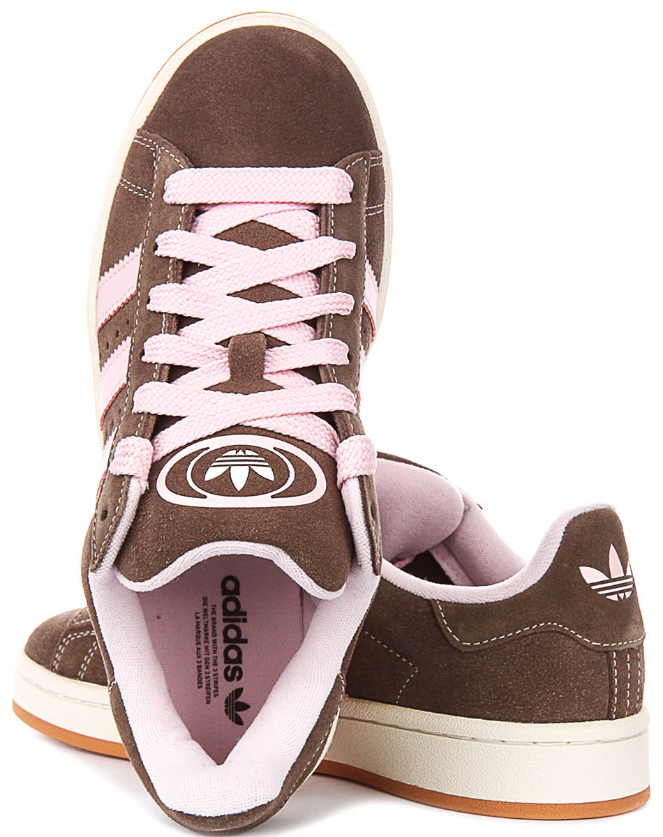 Adidas Campus 00S J In Brown Pink For Junior | Lace Up Trainers