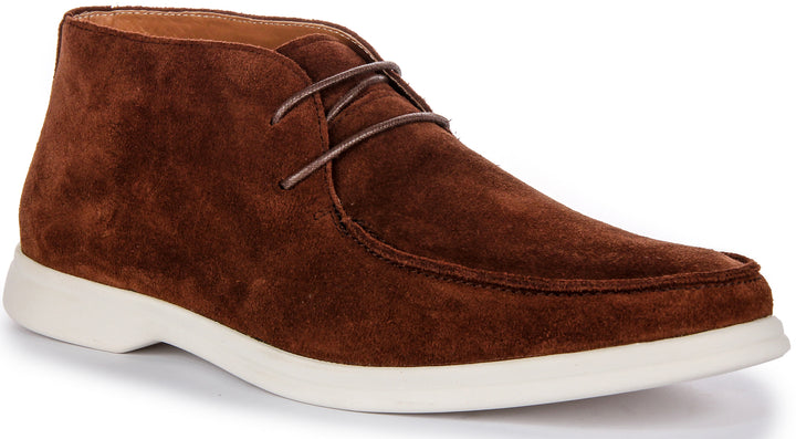 Justinreess England Grant In Brown Suede For Men