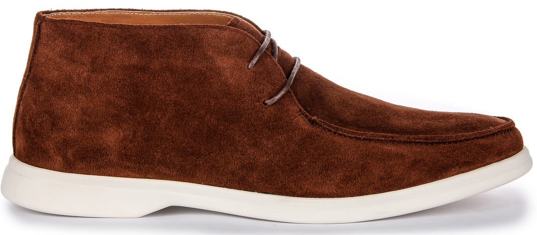 Justinreess England Grant In Brown Suede For Men