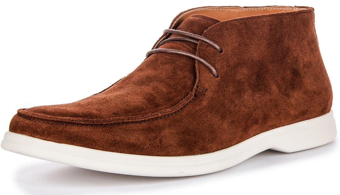 Justinreess England Grant In Brown Suede For Men