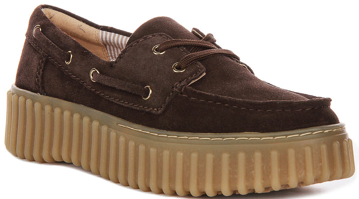 Clarks Torhill Boat In Brown Sued For Women
