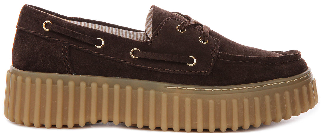 Clarks Torhill Boat In Brown Sued For Women