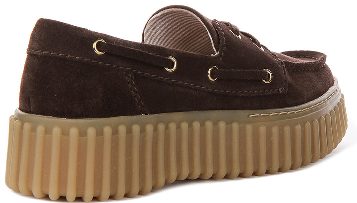 Clarks Torhill Boat In Brown Sued For Women