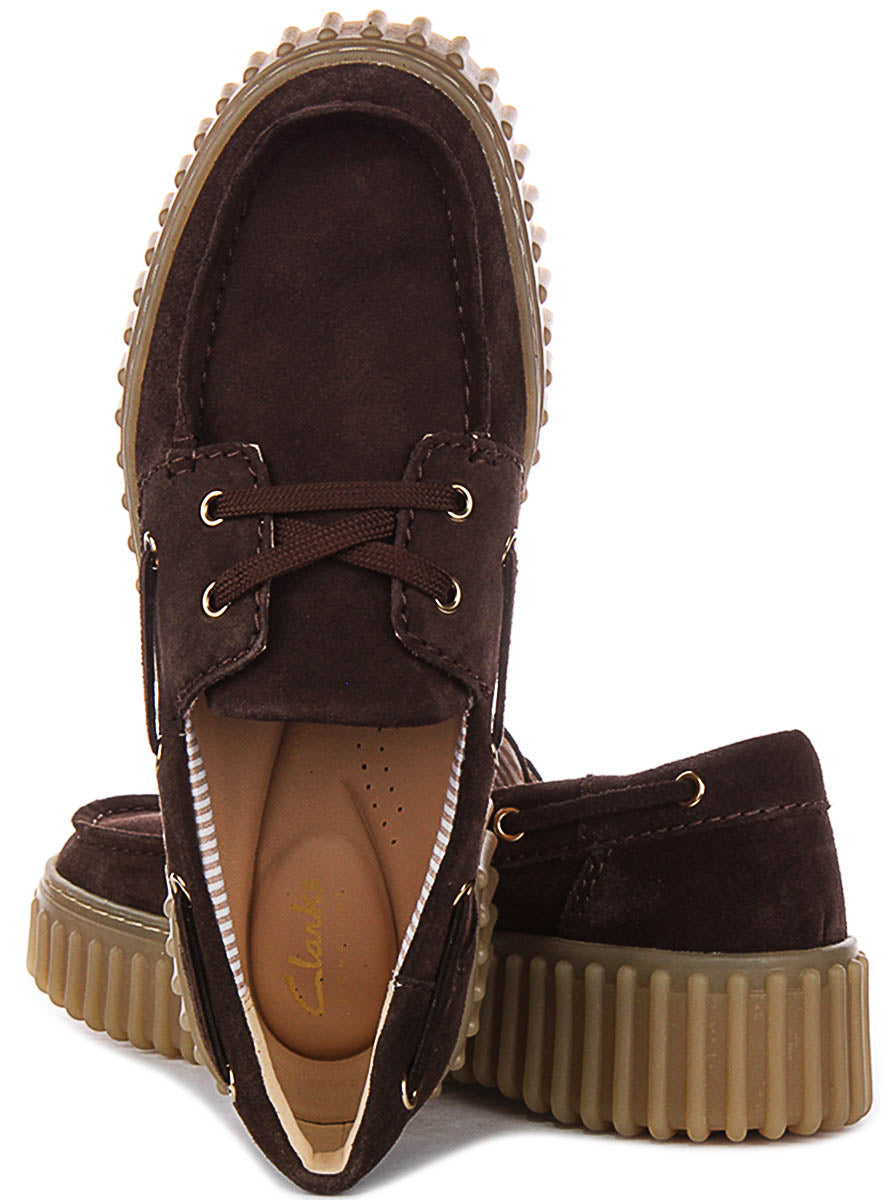 Clarks Torhill Boat In Brown Sued For Women