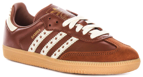 Adidas Samba OG In Brown White For Women