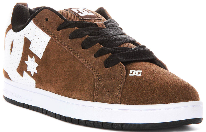 Dc Shoes Court Graffik In Brown White For Men