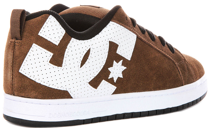 Dc Shoes Court Graffik In Brown White For Men