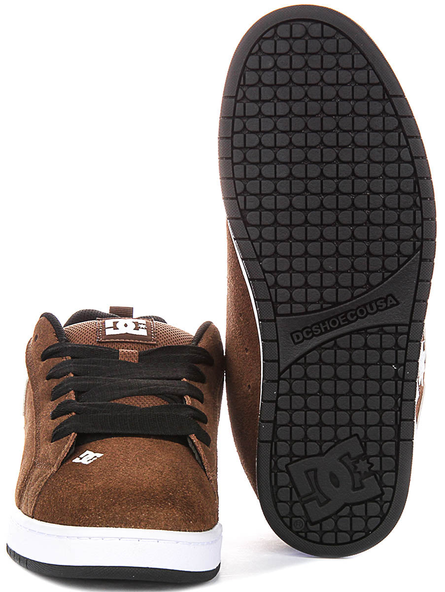 Dc Shoes Court Graffik In Brown White For Men
