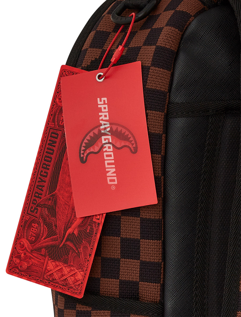 Sprayground Knit Sharks In Paris 2.0 Brown Black Check