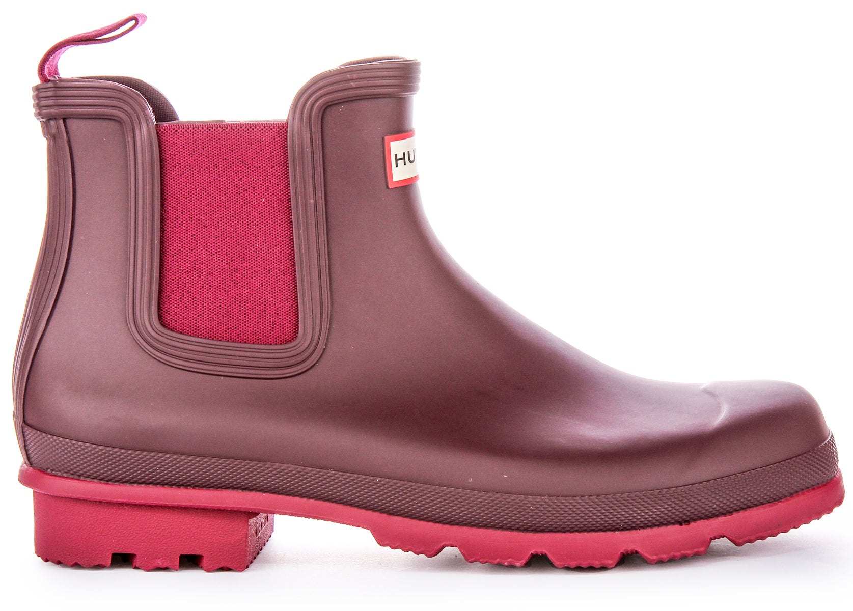 Hunter Orginal Chelsea In Burgundy For Men | Waterproof