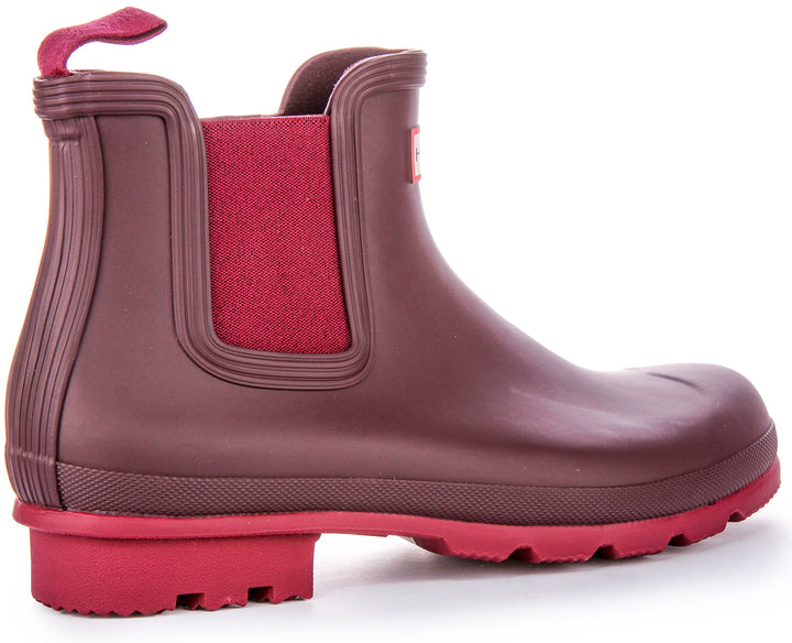 Hunter Original Chelsea In Burgundy For Men