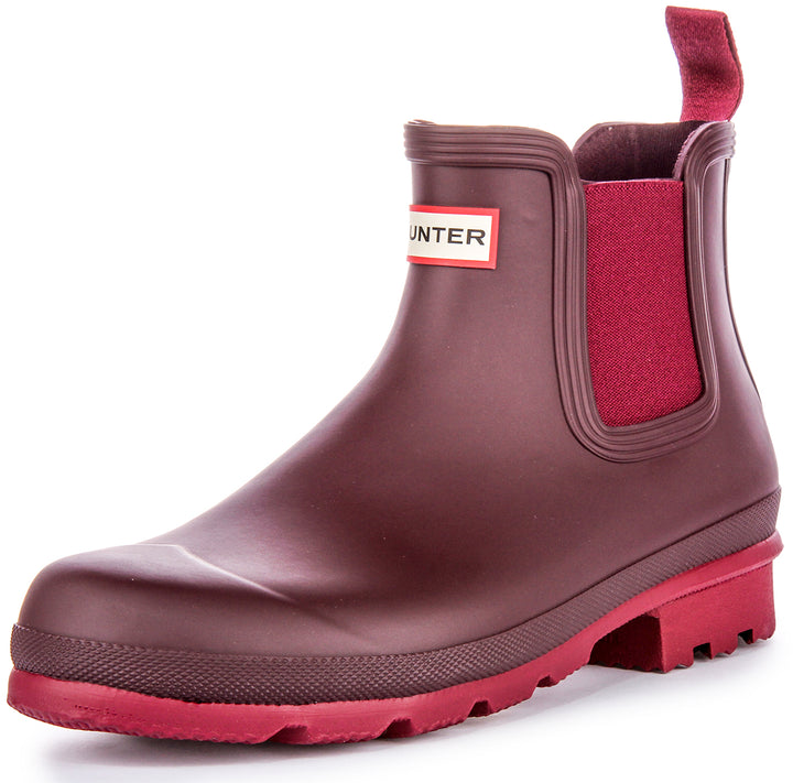 Hunter Original Chelsea In Burgundy For Men