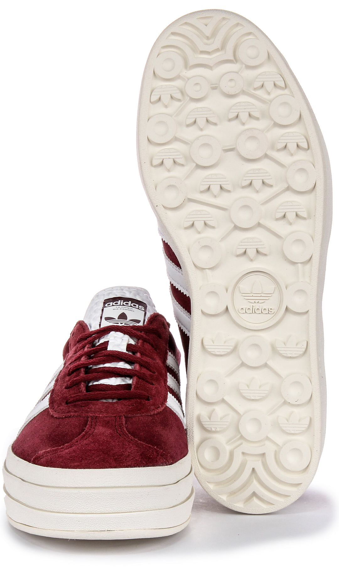 Adidas Gazelle Bold In Burgundy For Women | Three Layers Gum Sole Shoe 4feetshoes Adidas Gazelle Bold In Burgundy For Women | Three Layers Gum Sole Shoe 4feetshoes