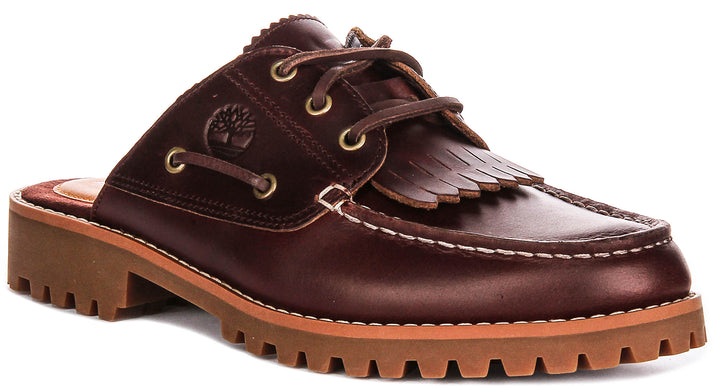 Timberland Noreen Boat Shoes A4198 In Burgundy For Women
