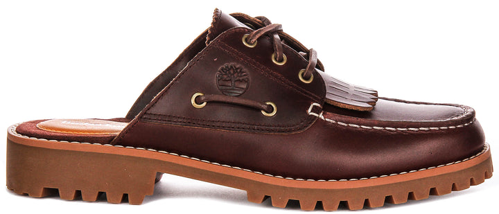Timberland Noreen Boat Shoes A4198 In Burgundy For Women