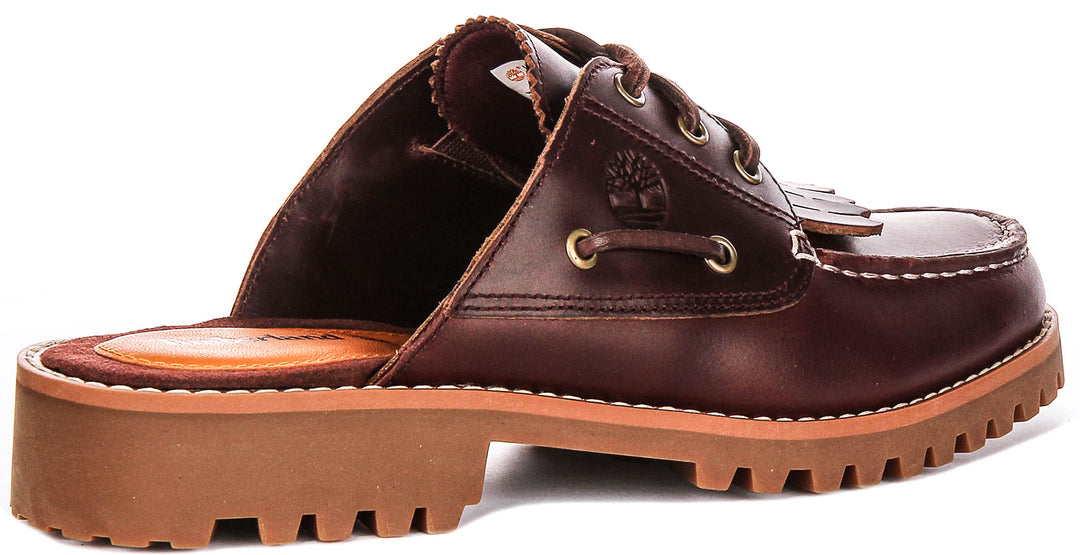 Timberland Noreen Boat Shoes A4198 In Burgundy For Women