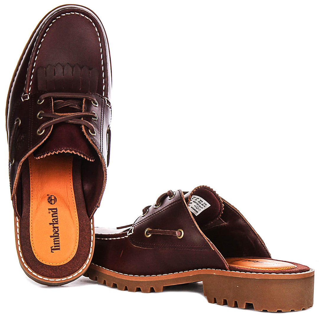 Timberland Noreen Boat Shoes A4198 In Burgundy For Women