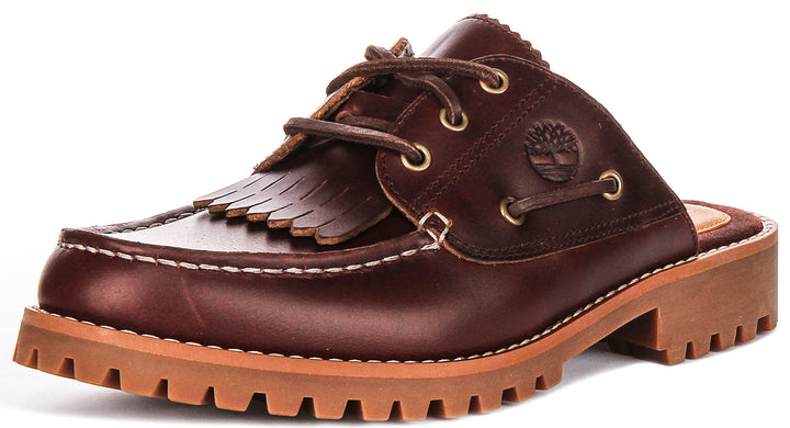 Timberland Noreen Boat Shoes A4198 In Burgundy For Women