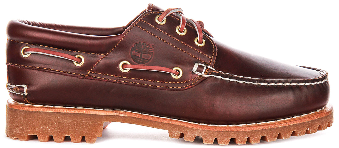Timberland Classic Boat Shoes 50009 In Burgundy For Men
