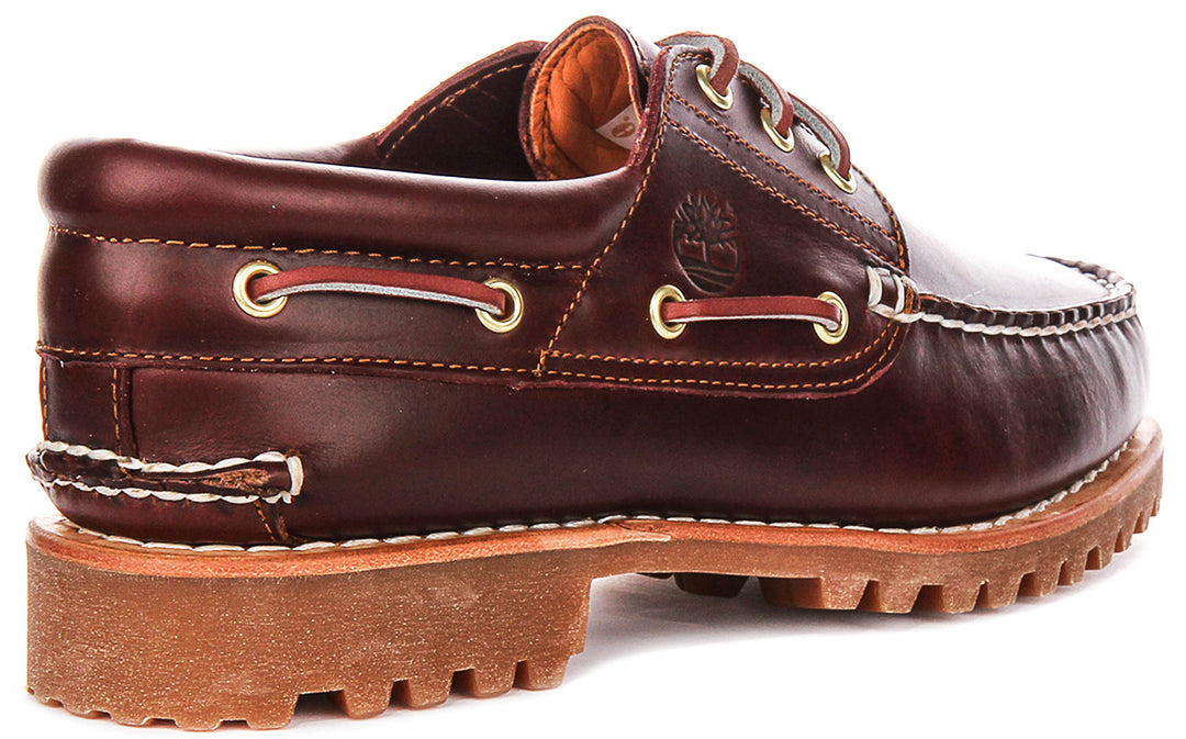 Timberland Classic Boat Shoes 50009 In Burgundy For Men