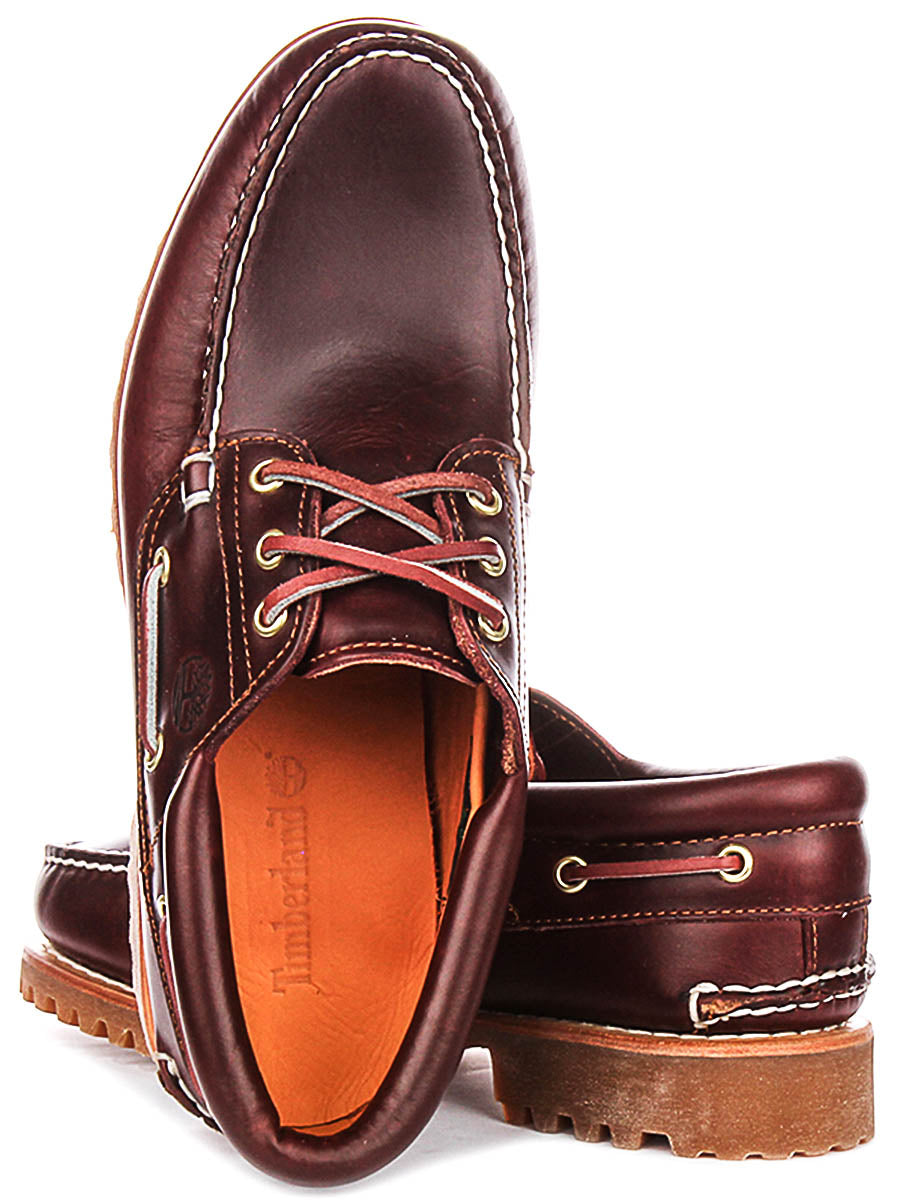 Timberland Classic Boat Shoes 50009 In Burgundy For Men