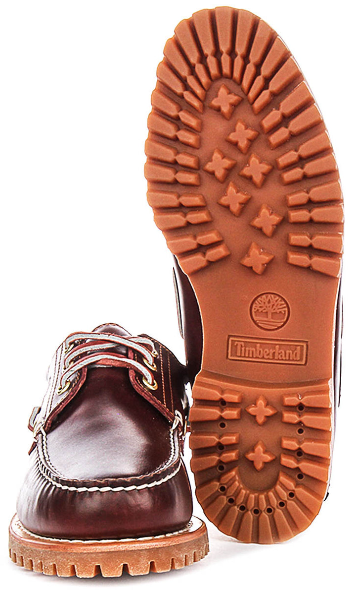 Timberland Classic Boat Shoes 50009 In Burgundy For Men