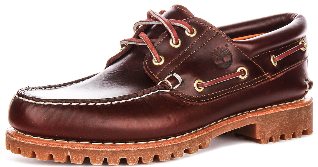 Timberland Classic Boat Shoes 50009 In Burgundy For Men