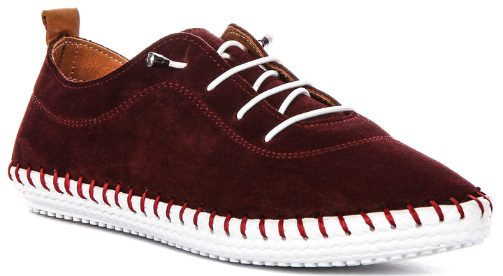 Justinreess England Lexi 2 Suede In Burgundy For Women