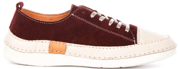 Justinreess England Sammy Suede In Burgundy For Women