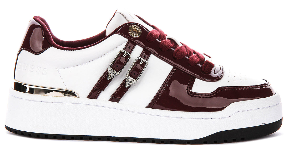 Guess Maggnet In Burgundy For Women Sneaker