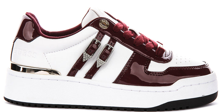 Guess Maggnet In Burgundy For Women Sneaker