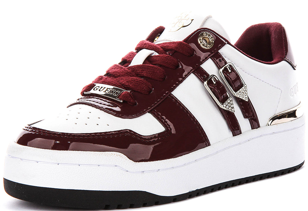 Guess Maggnet In Burgundy For Women Sneaker