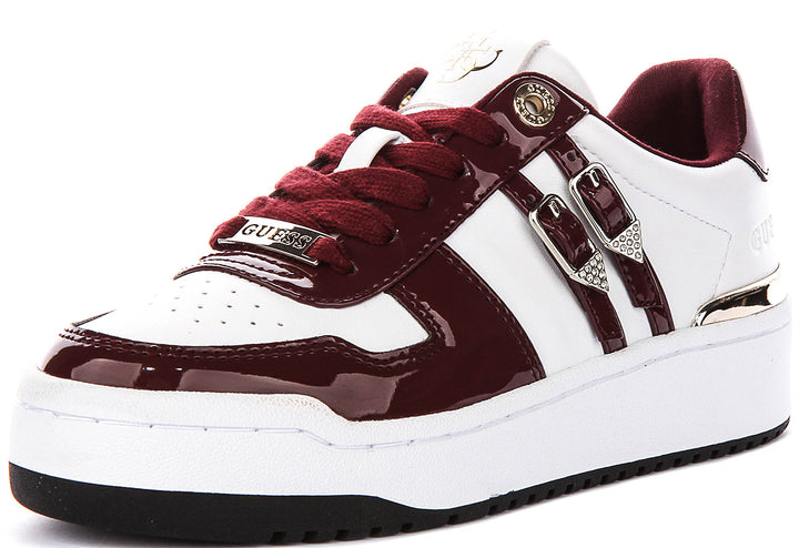 Guess Maggnet In Burgundy For Women Sneaker