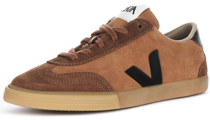 Veja Volley Suede In Camel Suede For Men