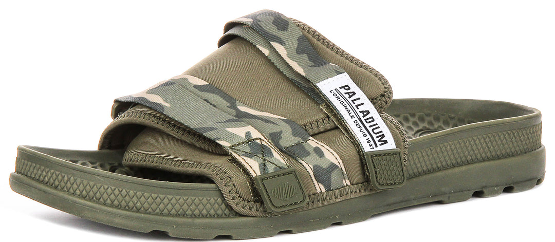Palladium Solea Slide In Camogreen