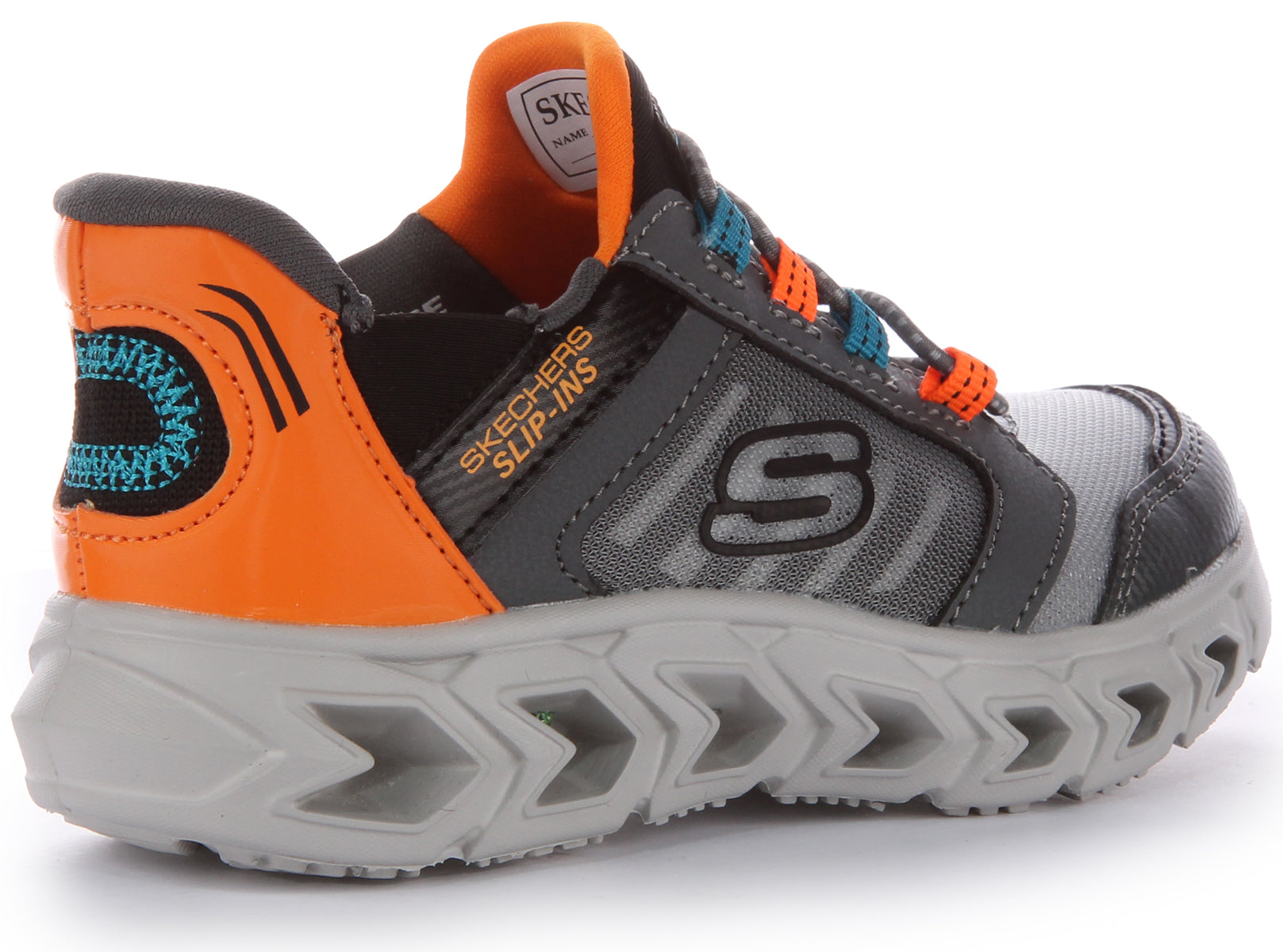 Skechers Hypno Flash 2.0 In Charcoal For Kids Light Up Shoe