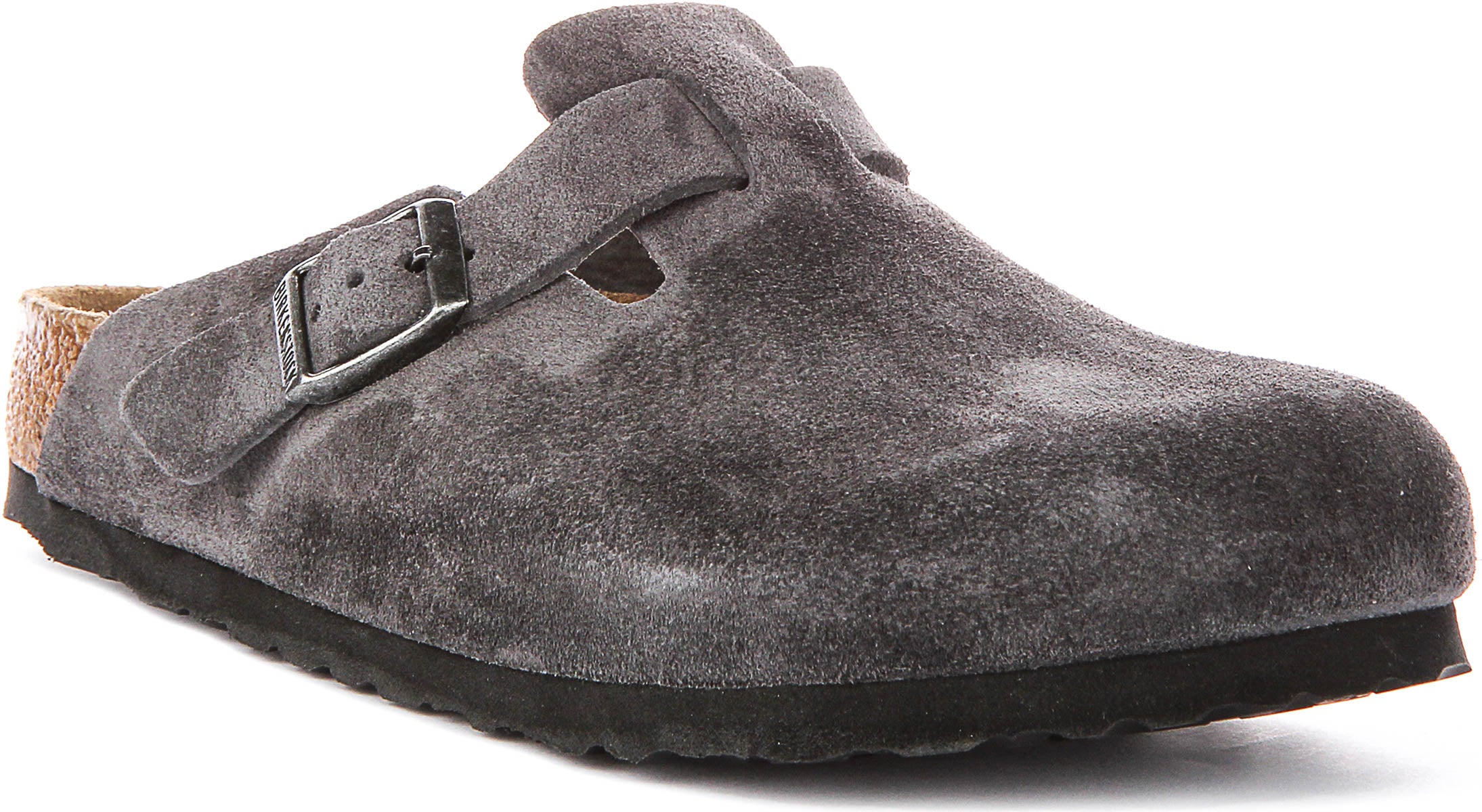 靴 BIRKENSTOCK Boston BS Charcoal 45 Birkenstock Boston Bs In Charcoal Suede | Regular Fit Closed Clog