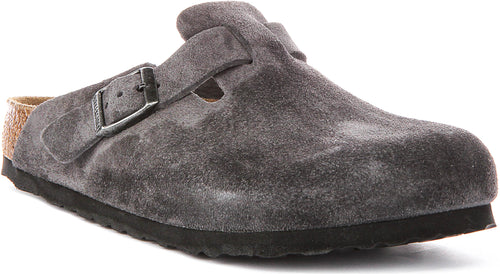 Birkenstock Boston Bs In Charcoal | Regular Fit