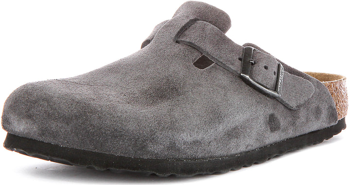 Birkenstock Boston Bs In Charcoal | Regular Fit