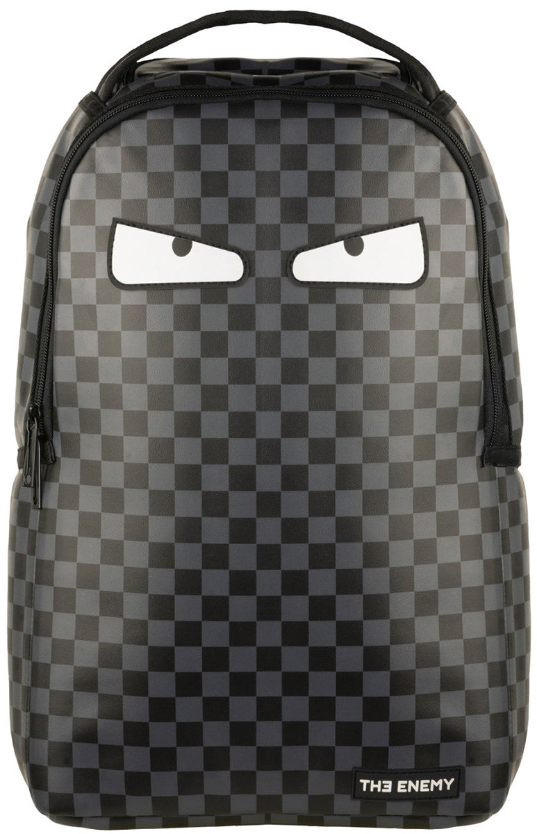 The Enemy Checkered Sac à dos en cuir PU éco poure en damier