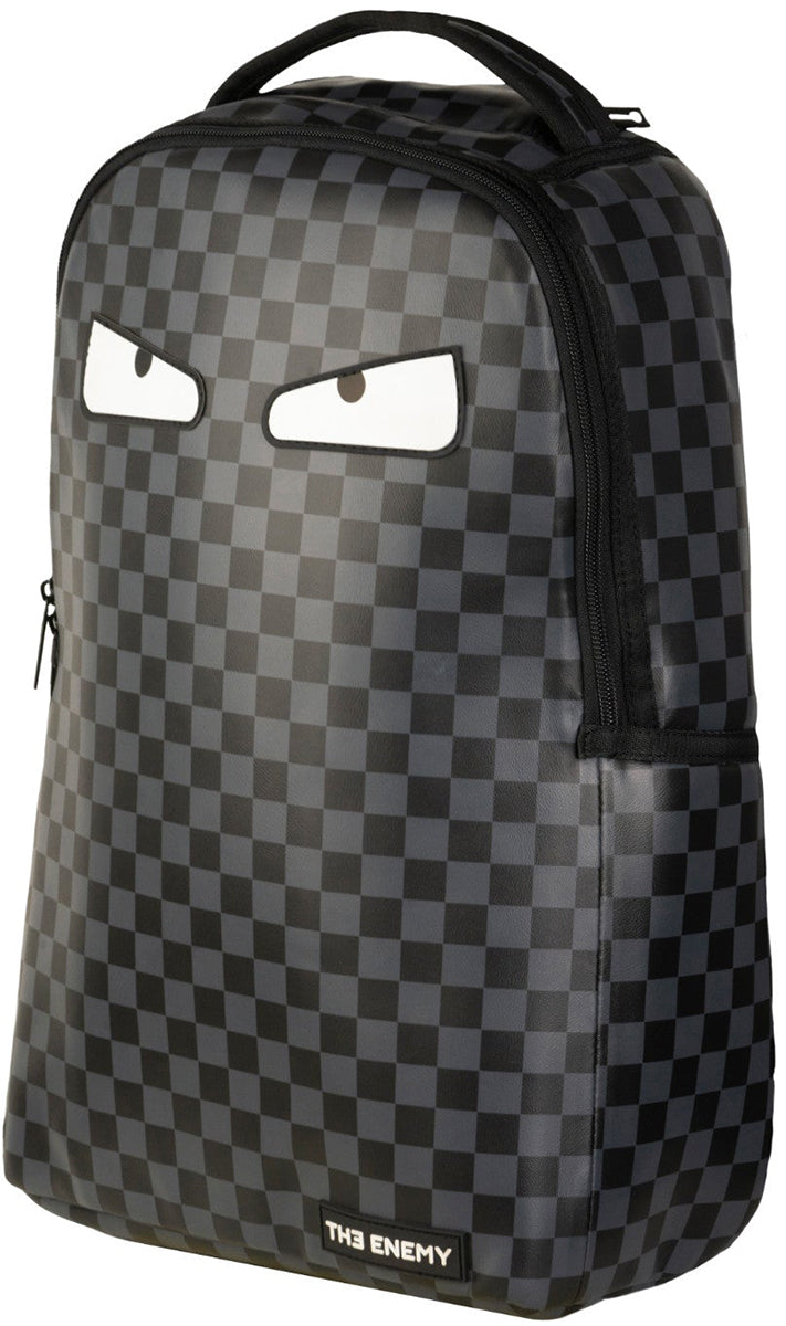 The Enemy Checkered Eco PU Leder Rucksack Schachbrett